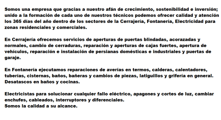 Acerca de RapidTecnic - Servicios de cerrajería, fontanería y electricidad