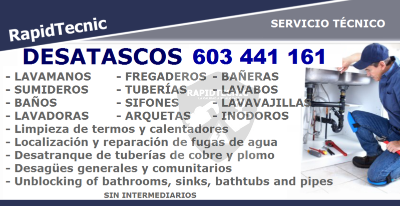 atasco  baños cocinas fregaderos 
