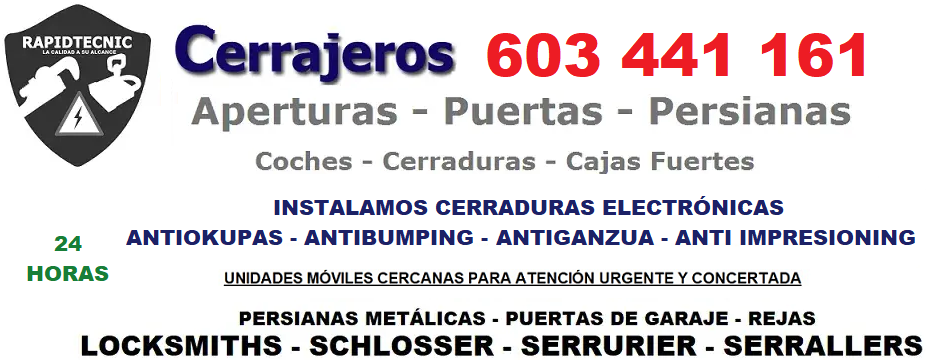 RapidTecnic – Servicios de Cerrajeros, Persianeros