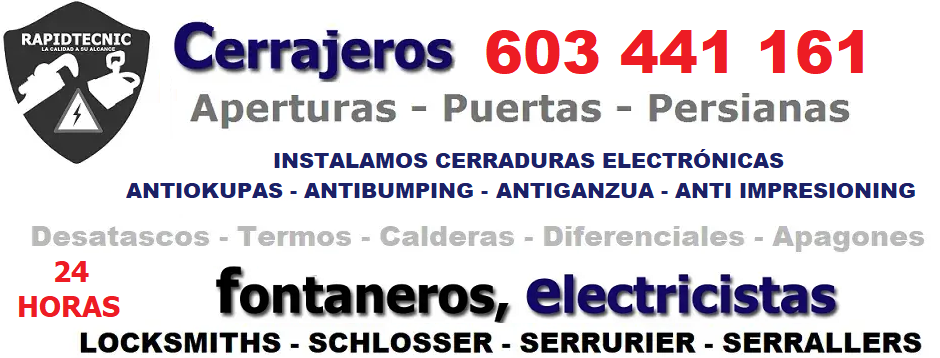 cerrajeros persianas fontaneros electricistas